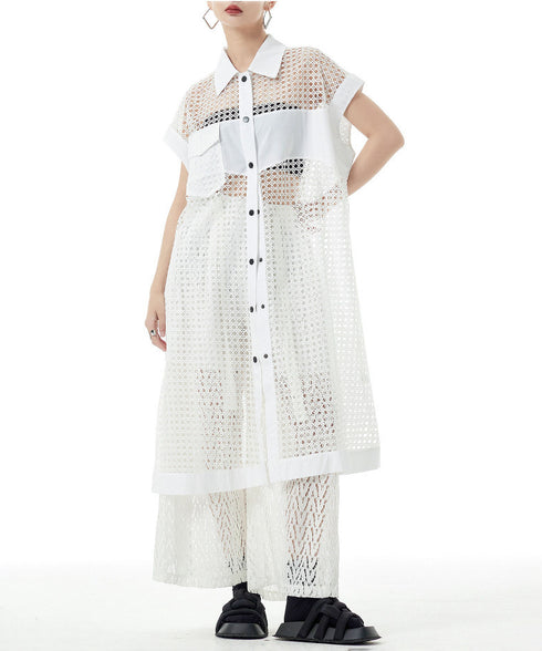 Mesh Long Blouse